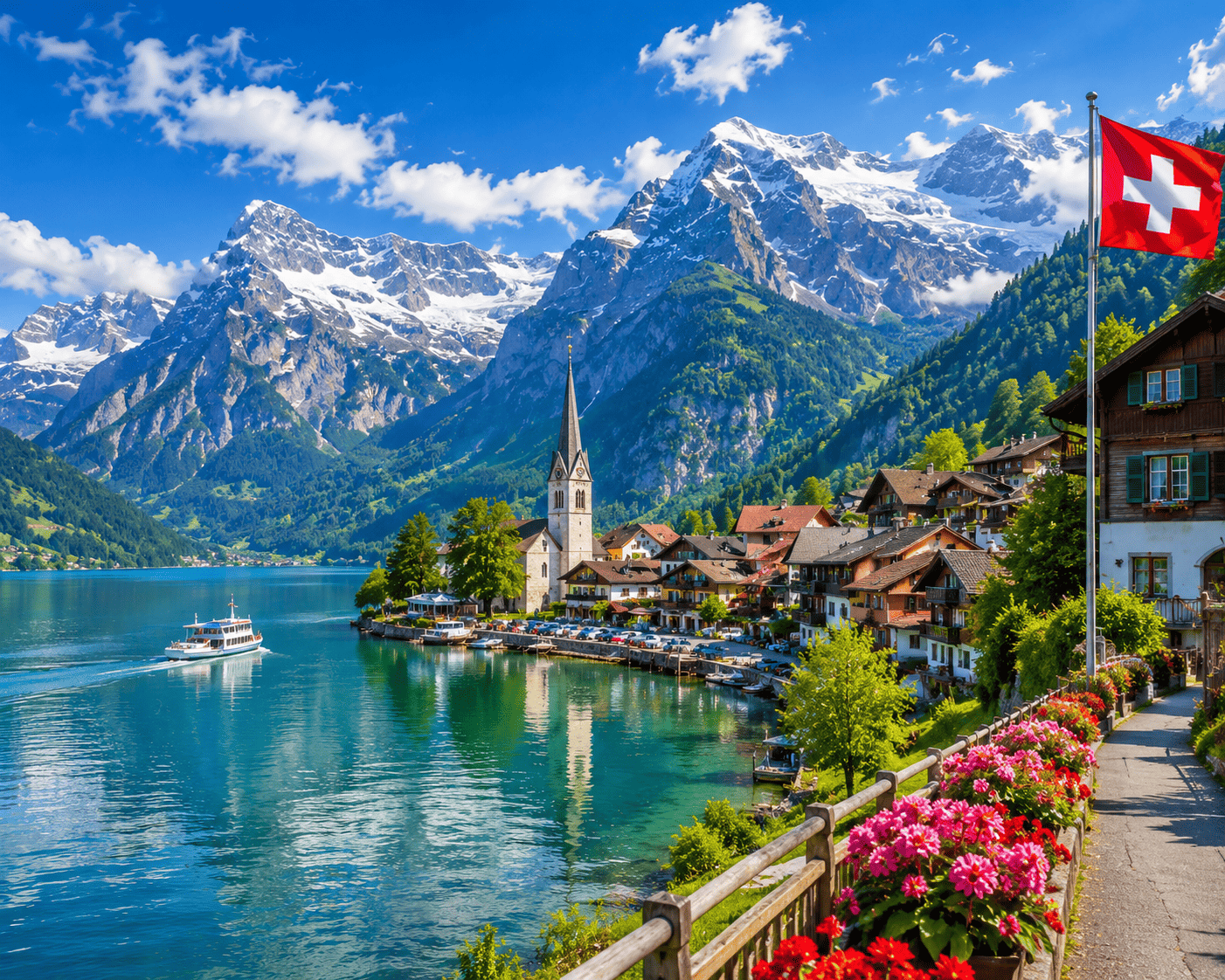 Swiss Alps holiday scenery